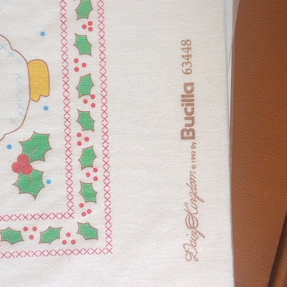 NWT 5 Bucilla Stamped Cross Stitch Christmas Sampler Kits. Santa, Bears, Rabbits - Picture 10 of 13